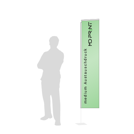 Beachflag Rechteck Austauschdruck | Medium (300 cm) | einseitig bedruckt