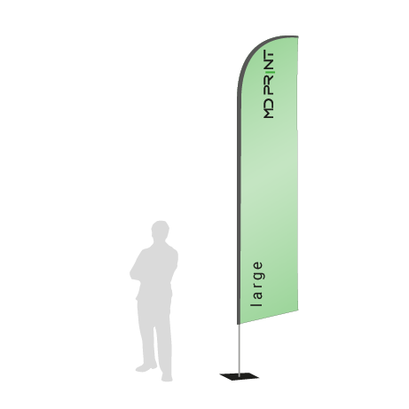 Beachflag Wind | Large (400 cm) | einseitig bedruckt