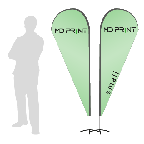 Beachflag Drop | Small (210 cm) | beidseitig bedruckt