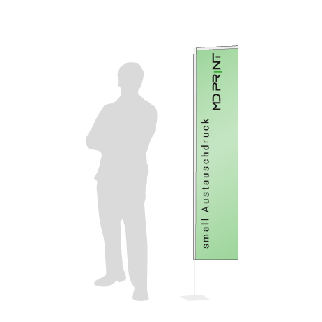 Beachflag Rechteck Austauschdruck | Small (200 cm) | einseitig bedruckt