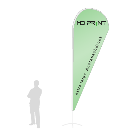 Beachflag Drop Austauschdruck | Extra Large (460 cm) | einseitig bedruckt