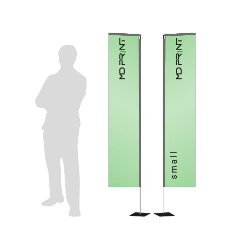 Beachflag Rechteck | Small (200 cm) | beidseitig bedruckt