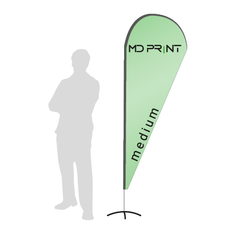 Beachflag Drop | Medium (280 cm) | einseitig bedruckt