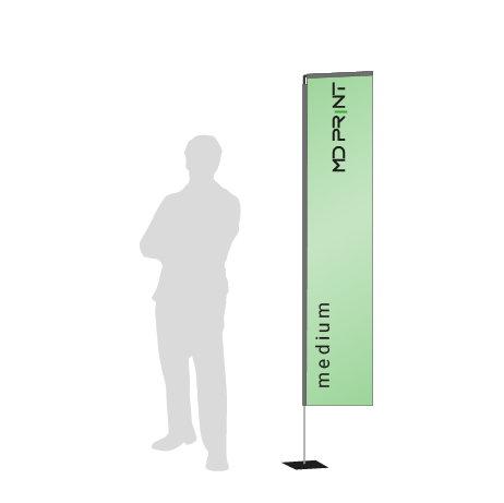 Beachflag Rechteck | Medium (300 cm) | einseitig bedruckt