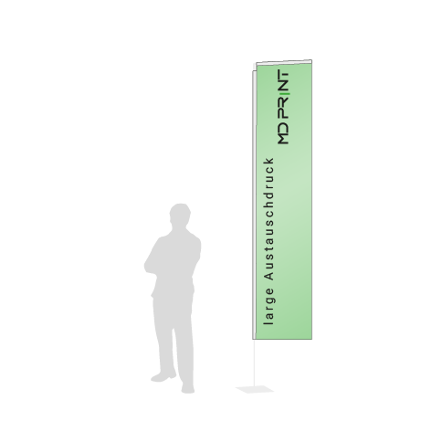 Beachflag Rechteck Austauschdruck | Large (400 cm) | einseitig bedruckt