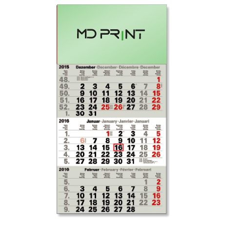 3-Monatskalender für das Folgejahr