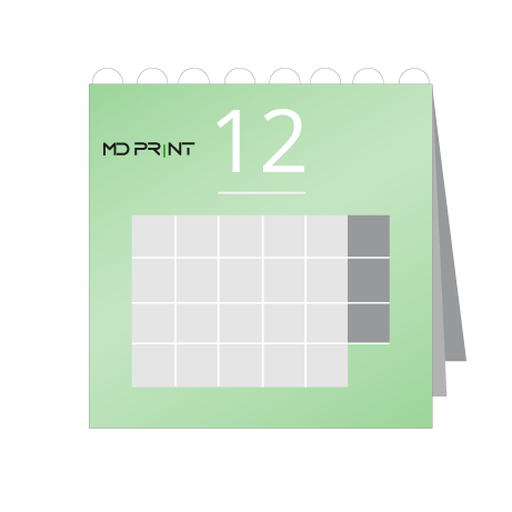 12 Blatt Wandkalender mit Deckblatt