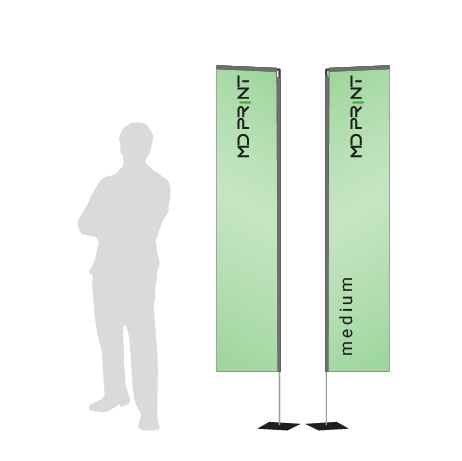 Beachflag Rechteck | Medium (300 cm) | beidseitig bedruckt